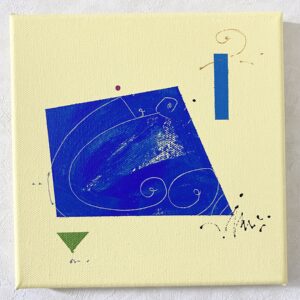 アクリル画 のおすすめ作品・人気作家 抽象画 アクリル画 イエロー ブルー 今日の絵 心象 心象風景 日々の心象シリーズ 風景画 weather インテリア絵画 アート