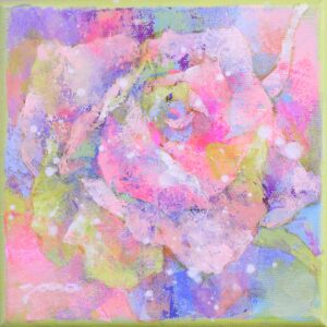 油絵 のおすすめ作品・人気作家 ピンク 抽象画 油絵 花 黄色 かわいい カラフル バラ パステルカラー 水色 癒し 紫 薔薇 mini flower 12 インテリア絵画 アート