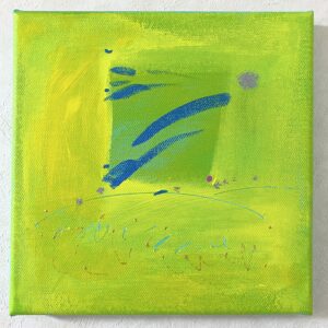 アクリル画 のおすすめ作品・人気作家 抽象画 アクリル画 イエローグリーン 今日の絵 心象 心象風景 日々の心象シリーズ 風景画 渡 インテリア絵画 アート