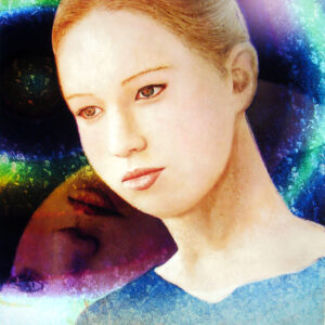 版画 のおすすめ作品・人気作家 人物 女性 宇宙 顔 星の欠片1/5(幻856) インテリア絵画 アート