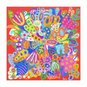 アクリル画 のおすすめ作品・人気作家 花 赤 カラフル Freedom Garden インテリア絵画 アート