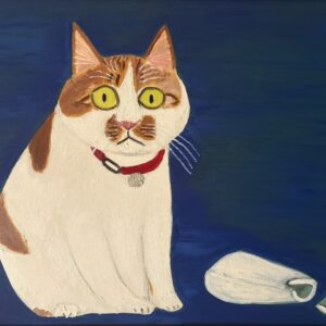 油絵 のおすすめ作品・人気作家 猫花瓶青 僕のせいじゃない インテリア絵画 アート