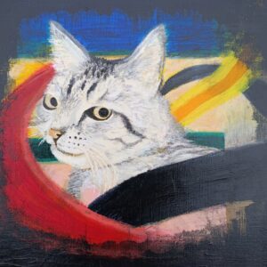 油絵 のおすすめ作品・人気作家 抽象 猫 黒 カラフル 猫 インテリア絵画 アート
