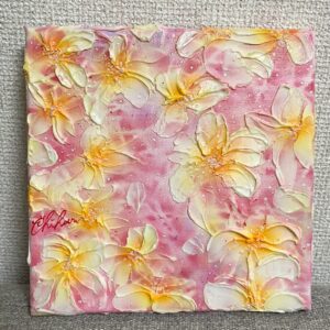 アクリル画 のおすすめ作品・人気作家 ピンク 花 グラデーション プルメリア 夢の中 Ⅱ インテリア絵画 アート