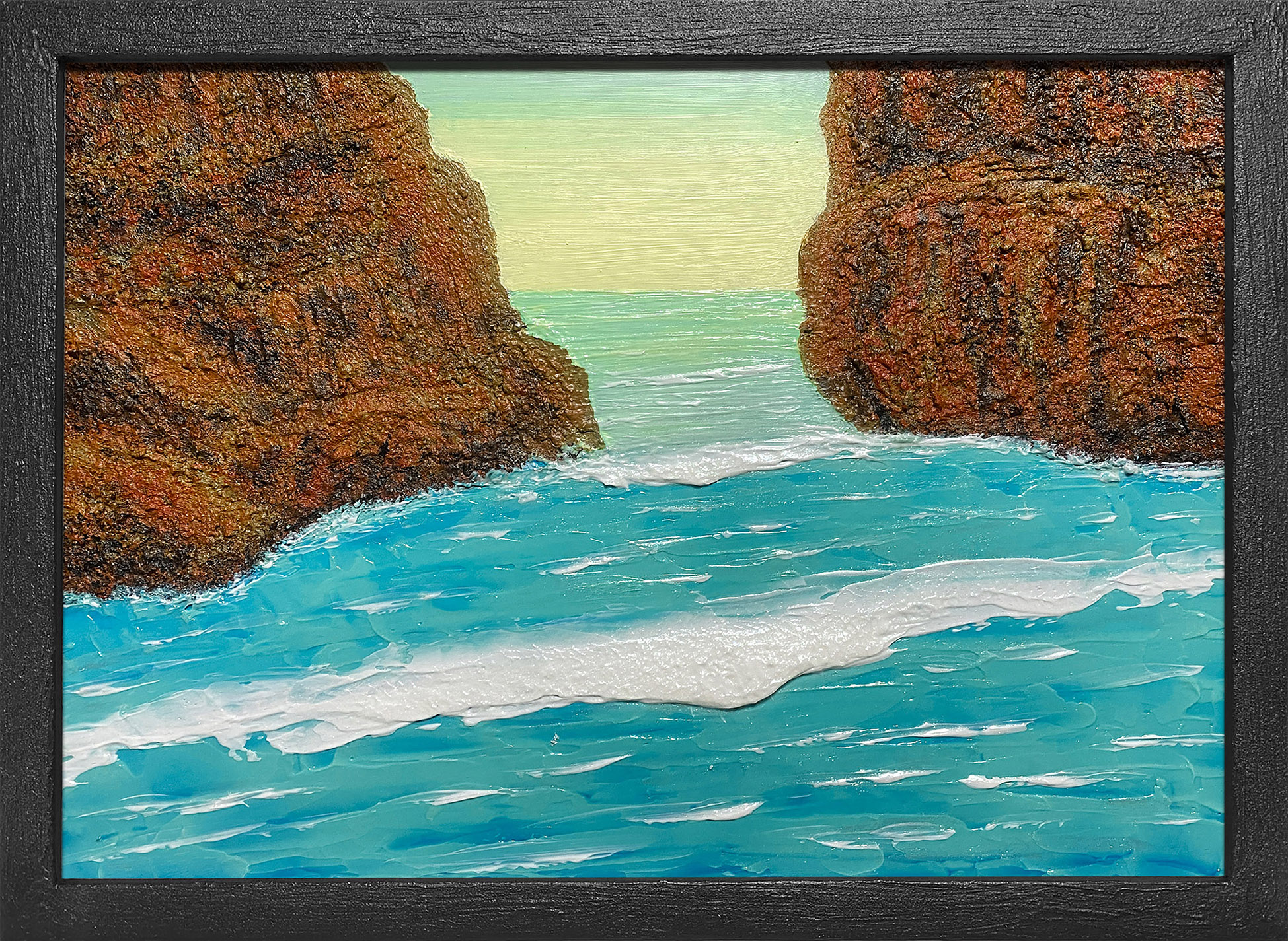 アクリル画 のおすすめ作品・人気作家 森 海 緑 自然 エメラルド ターコイズ 山 青 風景画 海門 インテリア絵画 アート