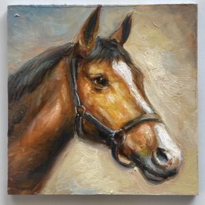 油絵 のおすすめ作品・人気作家 馬油絵小さい絵 horse インテリア絵画 アート