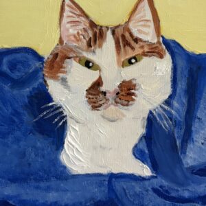 油絵 のおすすめ作品・人気作家 猫油彩画イラスト 寝起き インテリア絵画 アート