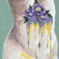 アクリル画 のおすすめ作品・人気作家 花と身体 麗、咲いて割いて インテリア絵画 アート