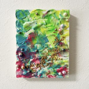 アクリル画 のおすすめ作品・人気作家 抽象画 Yuka Mitsufuji アクリル画 アート販売 アート買う インテリア キャンバス テクスチャーアート ミニサイズ モダン 光藤有佳 現代アート きら インテリア絵画 アート