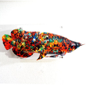 彫刻 レリーフ 立体アート のおすすめ作品・人気作家 魚 contemporary アロワナ 立体 コンテンポラリーアート トカゲ ポップアート 彫刻 アブストラクトなアロワナは空を漂う インテリア絵画 アート