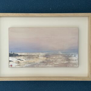 日本画 のおすすめ作品・人気作家 海 パステルカラー 夜明け 日本画 朝日 銀色 穏やかな夜明け インテリア絵画 アート