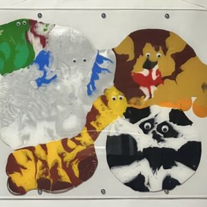 絵画 のおすすめ作品・人気作家 アクリル 動物 かわいい けったい キリン ゾウ デカルコマニー パンダ ムニュティング画 ライオン ワニ 動物園 現代アート どうぶつえん インテリア絵画 アート