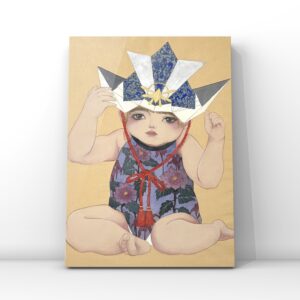 日本画 のおすすめ作品・人気作家 兜 人物画 子ども 端午の節句 縁起 端午の祈り インテリア絵画 アート