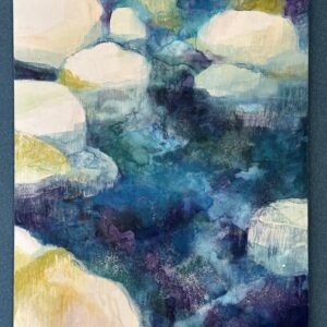 日本画 のおすすめ作品・人気作家 岩絵具 日本画 水辺 青 蒼の響き インテリア絵画 アート