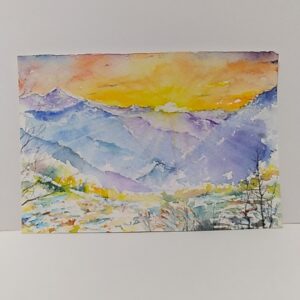 水彩画 のおすすめ作品・人気作家 水彩画風景画　　　　　　　　　　　　海 日の出 インテリア絵画 アート