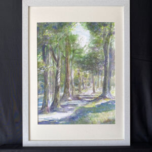 水彩画 のおすすめ作品・人気作家 水彩画 緑 自然 森林 癒し 風景画 朝日をあびて インテリア絵画 アート