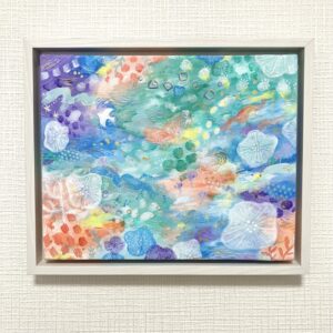 アクリル画 のおすすめ作品・人気作家 抽象画 緑 鳥 カラフル 絵画 みちびき（フロート額） インテリア絵画 アート