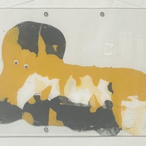 絵画 のおすすめ作品・人気作家 アクリル 動物 かわいい けったい キタキツネ デカルコマニー ムニュティング画 狐 現代アート きたきつね インテリア絵画 アート