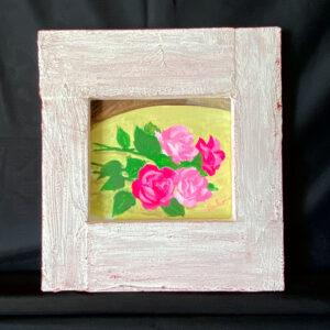 水彩画 のおすすめ作品・人気作家 ピンク 水彩画 花 バラ ピンクのミニバラⅡ インテリア絵画 アート