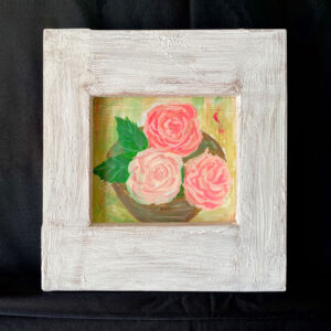 水彩画 のおすすめ作品・人気作家 ピンク 水彩画 花 バラ 薄ピンクのミニバラ インテリア絵画 アート