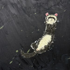 彫刻 レリーフ 立体アート のおすすめ作品・人気作家 動物 いたち アクリル画 イタチ フェレット 鼬 いたち インテリア絵画 アート