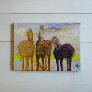 アクリル画 のおすすめ作品・人気作家 朝 牧場 馬 early in the morning インテリア絵画 アート