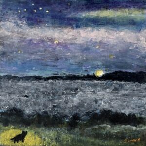 アクリル画 のおすすめ作品・人気作家 海イラスト 海を散歩する猫 インテリア絵画 アート