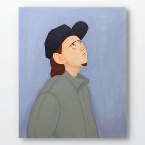 絵画 のおすすめ作品・人気作家 人物 緑 アクリル画 インテリア キャラクター グリーン ファインアート ポップアート 現代アート あなたもこの雨に打たれているのだろうか インテリア絵画 アート