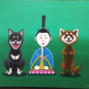 手描きイラスト のおすすめ作品・人気作家 動物 犬 まろ レッサーパンダ まろ兄弟 インテリア絵画 アート