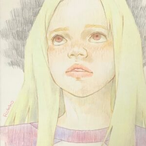 絵画 のおすすめ作品・人気作家 人物 色鉛筆 見上げる インテリア絵画 アート