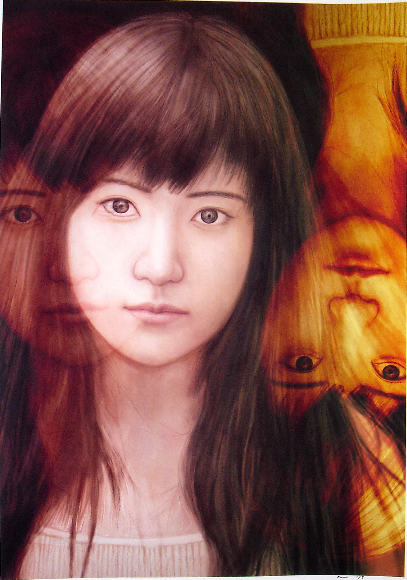 版画 のおすすめ作品・人気作家 人物 女性 顔 対比するポートレート(人933) インテリア絵画 アート