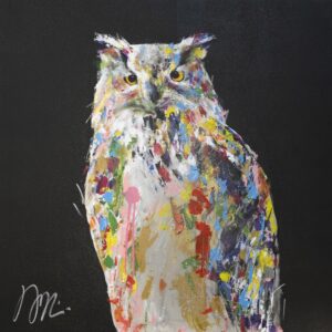 絵画 のおすすめ作品・人気作家 動物 鳥 アニマル フクロウ ポートレート 梟 正方形 owl / フクロウ インテリア絵画 アート
