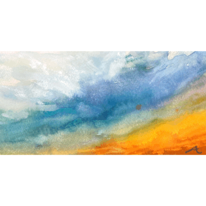水彩画 のおすすめ作品・人気作家 抽象画 水彩画 atmospheric japaneseartist 空 光を辿る#2 インテリア絵画 アート