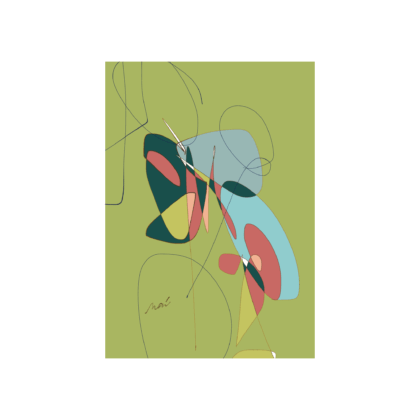 デジタルイラスト のおすすめ作品・人気作家 デジタル 抽象画 インテリア グリーン シンプル 絵画 Untitled-1 インテリア絵画 アート