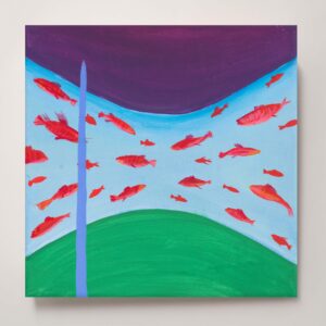 アクリル画 のおすすめ作品・人気作家 アクリル 抽象画 水彩画 緑 赤 カラフル モダンアート 現代アート 青 窮屈な世界　ー　The Cramped Worldー　＃03 インテリア絵画 アート