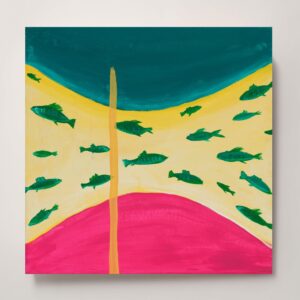 アクリル画 のおすすめ作品・人気作家 アクリル 抽象画 水彩画 緑 赤 黄色 カラフル モダンアート 現代アート 窮屈な世界　ーThe Cramped Worldー　＃04 インテリア絵画 アート