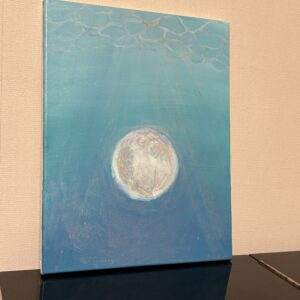 アクリル画 のおすすめ作品・人気作家 海 アクリル絵 月 海に浮かぶ月 インテリア絵画 アート