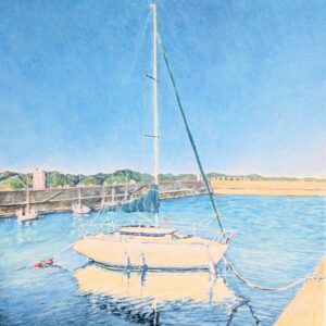 油絵 のおすすめ作品・人気作家 船　海　ヨット 『船出前（Before sailing）』 インテリア絵画 アート