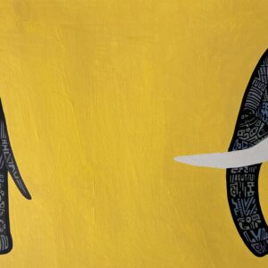 絵画 のおすすめ作品・人気作家 アクリル イラスト 動物 象 一頭。あるいは二頭の象。あるいは象たち。 インテリア絵画 アート