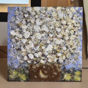 アクリル画 のおすすめ作品・人気作家 花イラスト 白い花 インテリア絵画 アート