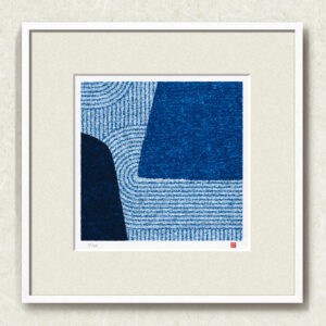 版画 のおすすめ作品・人気作家 和風 抽象 抽象画 modernart モダンアート 侘び寂び 北欧 和モダン 枯山水 青 額付き 額装品 枯山水　青（A-207・50角） インテリア絵画 アート