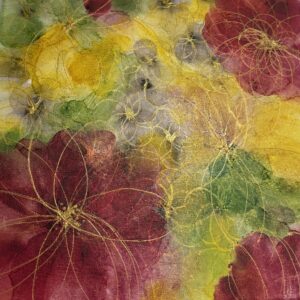 絵画 のおすすめ作品・人気作家 心のなかに咲く花 Flowers of the mind – The Flowers in Bloom Series (Red, Yellow, Green) インテリア絵画 アート