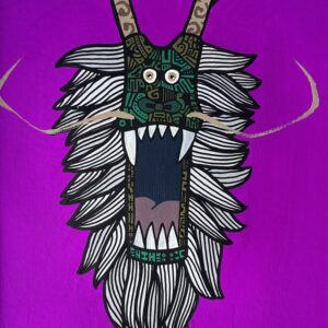絵画 のおすすめ作品・人気作家 イラスト ピンク 緑 龍 若手 インテリア絵画 アート