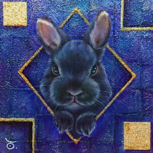 絵画 のおすすめ作品・人気作家 うさぎ BLACK －RABBIT－ インテリア絵画 アート
