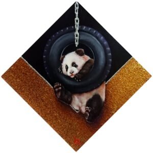 絵画 のおすすめ作品・人気作家 パンダ SILENT ZOO －PANDA ＆ TYRE－ インテリア絵画 アート