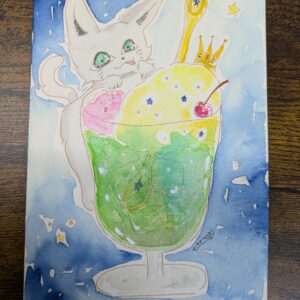イラスト のおすすめ作品・人気作家 イラスト 水彩画 猫 アナログイラスト 手描きイラスト 透明水彩 クリームソーダなミルク インテリア絵画 アート