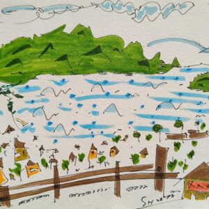 水彩画 のおすすめ作品・人気作家 水彩風景 瀬戸内 インテリア絵画 アート
