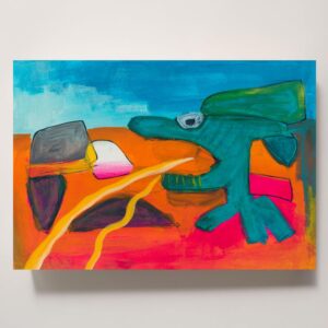 アクリル画 のおすすめ作品・人気作家 アクリル 抽象画 水彩画 緑 黄色 オレンジ カラフル モダンアート 現代アート 出会う前　ーBefore We Metー インテリア絵画 アート