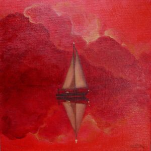 油絵 のおすすめ作品・人気作家 海風景船鳥赤癒し Solitude インテリア絵画 アート