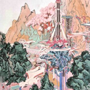日本画 のおすすめ作品・人気作家 自然 山水画 桃源郷 機械 都市 山水桃源機構都市図 インテリア絵画 アート